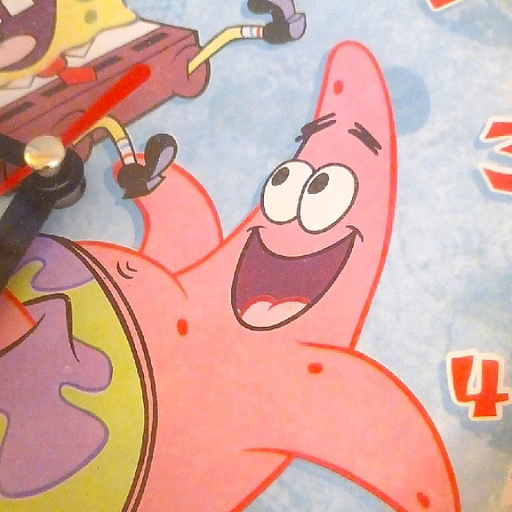 SpongeBob Squarepants Yellow and Blue Wall Clock